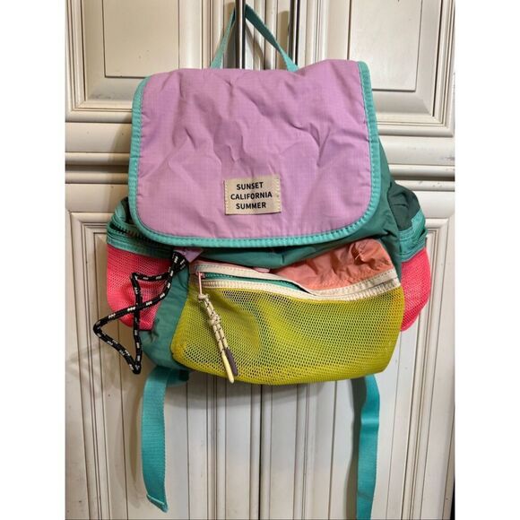 Zara Kids Sunset California Summer Camping Backpack Multicolor Medium - Picture 3 of 9